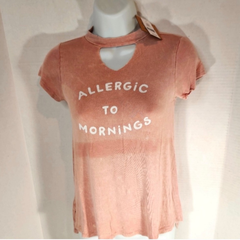 NWT Women's PPLA Allergic to Mornings T-shirt